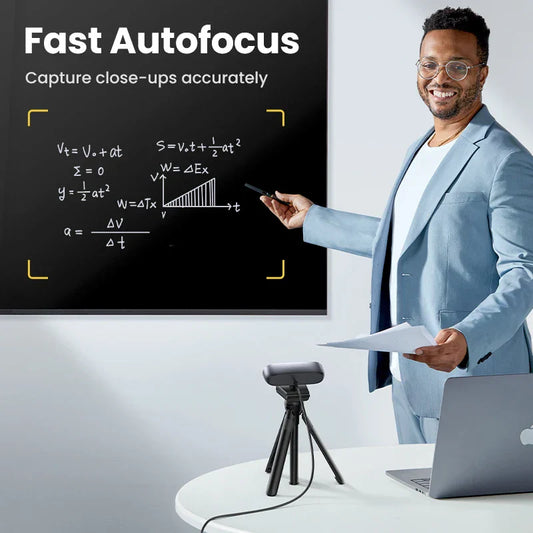 2K USB Webcam HD Mini Web Camera with Autofocus Black